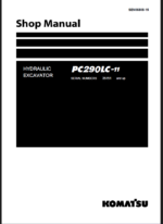 Komatsu PC290LC-11 Crawler Excavator Shop Manual (SEN06808-15) (SN 35151-UP)