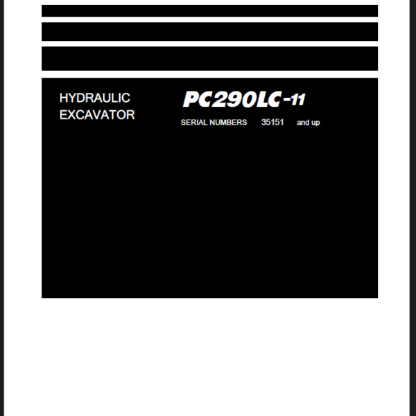 Komatsu PC290LC-11 Crawler Excavator Shop Manual (SEN06808-15) (SN 35151-UP)
