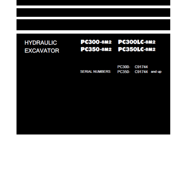 Komatsu PC300-8M2, PC350-8M2, PC350LC-8M2 Crawler Excavator Shop Manual (SEN06931-C5) (SN C91744-UP)