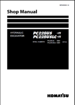 Komatsu PC228US-11, PC228USLC-11 Crawler Excavator Shop Manual (SEN06660-14) (SN 5001-UP)