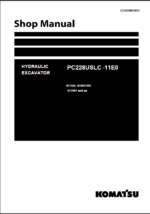 Komatsu PC228USLC-11E0 Crawler Excavator Shop Manual (UENBM00800) (SN K77001-UP)