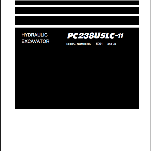 Komatsu PC238USLC-11 Crawler Excavator Shop Manual (SEN06635-21) (SN 5001-UP)