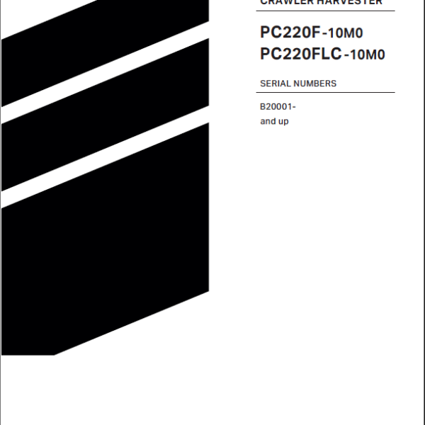 Komatsu PC220F-10M0 Crawler Excavator Shop Manual (KEBM680113) (SN B20001-UP)