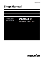 Komatsu PC210LC-11 Crawler Excavator Shop Manual (SEN06734-CE) (SN C80001-UP)