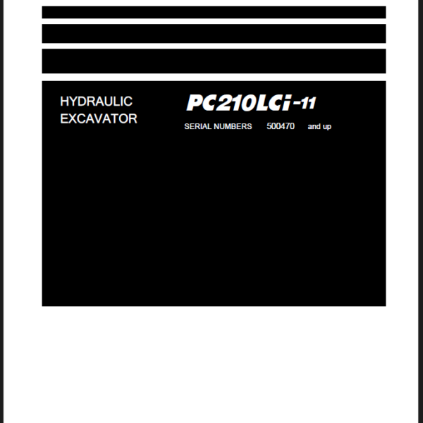 Komatsu PC210LCI-11 Crawler Excavator Shop Manual (SEN06616-19) (SN 500470-UP)