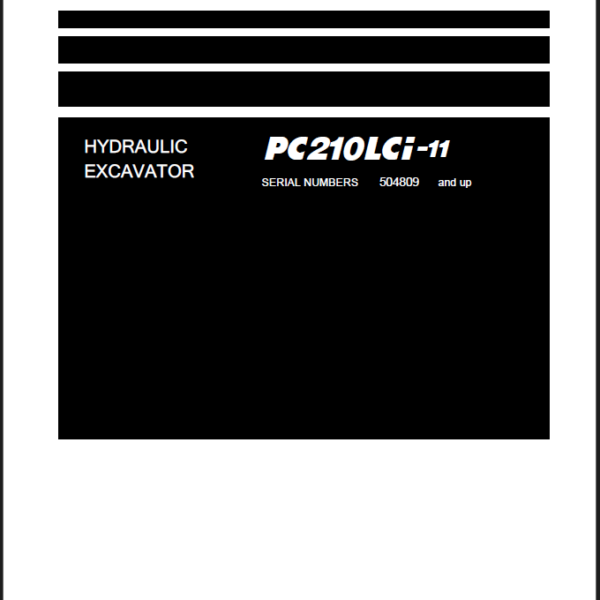 Komatsu PC210LCi-11 Crawler Excavator Shop Manual (SEN06877-09) (SN 504809-UP)