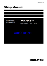 Komatsu PC170LC-11 Crawler Excavator Shop Manual (SEN06806-08) (SN 35877-UP)
