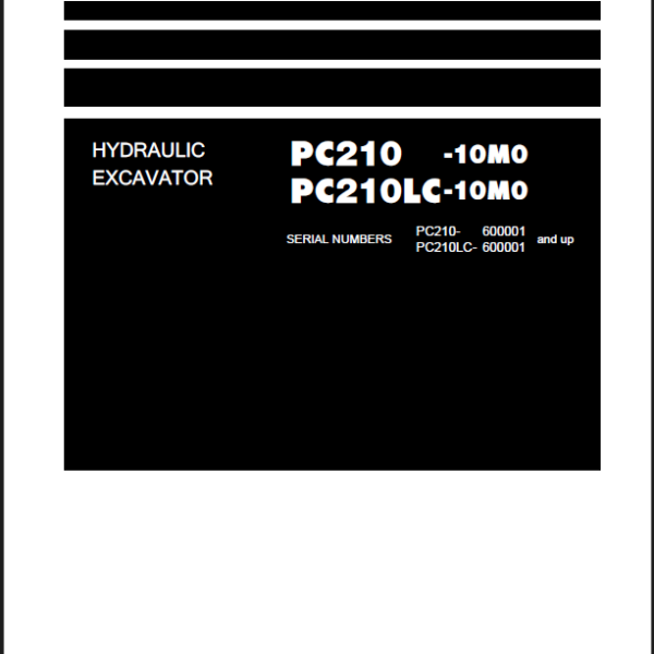 Komatsu PC210-10M0, PC210LC-10M0 Crawler Excavator Shop Manual (SEN06701-13) (SN 600001-UP)