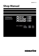 Komatsu PC210-10M0, PC210LC-10M0, PC225LC-10M0 Crawler Excavator Shop Manual (SEN06701-CC)