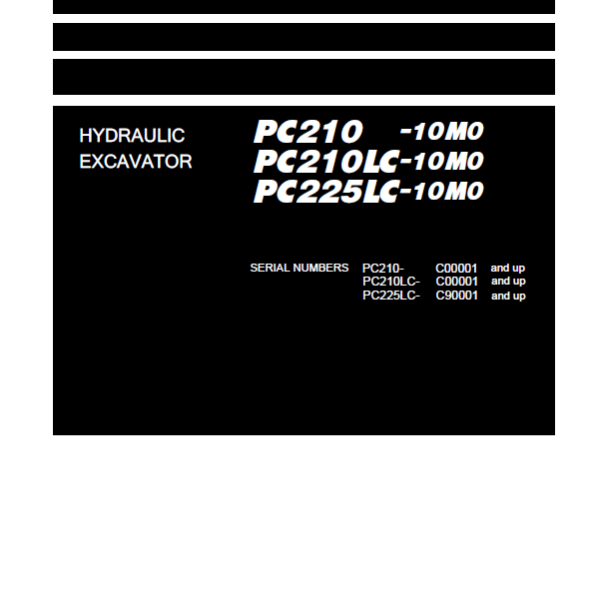 Komatsu PC210-10M0, PC210LC-10M0, PC225LC-10M0 Crawler Excavator Shop Manual (SEN06701-CC)