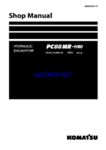 Komatsu PC88MR-11E0 Crawler Excavator Shop Manual (SEN06853-11) (SN 10001-UP)