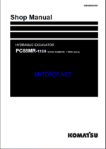 Komatsu PC88MR-11E0 Crawler Excavator Shop Manual (WENBM00550) (SN F30001-UP)