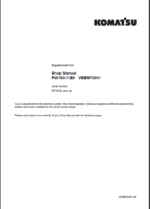 Komatsu PW180-11E0 Wheeled Excavator Shop Manual (VENBM70001-S1) (SN H75655-UP)