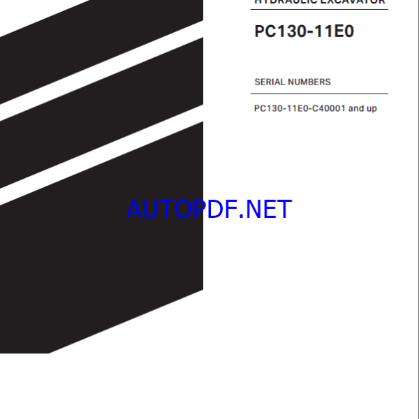 Komatsu PC130-11E0 Crawler Excavator Shop Manual (UENBM00900) (SN C40001-UP)