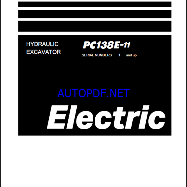 Komatsu PC138E-11 Crawler Excavator Shop Manual (SEN06979-05) (SN 1-UP)