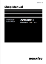 Komatsu PC138US-11 Crawler Excavator Shop Manual (SEN06662-CB) (SN C30001-UP)