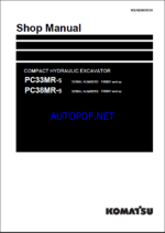 Komatsu PC33MR-5, PC38MR-5 Crawler Excavator Shop Manual (WENBM00500) (SN F60001-UP)