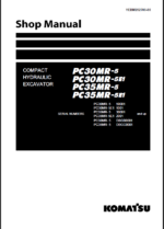 Komatsu PC35MR-5E1 Crawler Excavator Shop Manual (YEBM202700-00)
