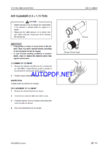 Komatsu FD25H-16, FD25N-16, FD30-16 Internal Combustion Forklift Shop Manual (SEN05692-08)