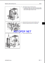 Komatsu FB20AGF-12 Electric Forklift Shop Manual (BBA12E1-14)