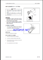 Komatsu FD20H-16, FD20N-16, FD25-16 Internal Combustion Forklift Shop Manual (SEN05692-08)