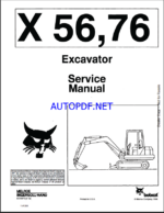 Bobcat 56 Excavator Service Manual (6570475) (SN 504712001-504799999)