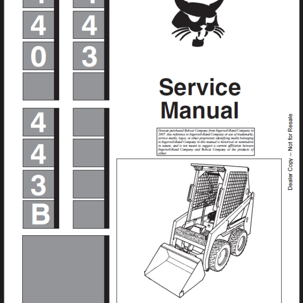 Bobcat 443 Loader Service Manual (6566694) (SN 502911001-502999999)