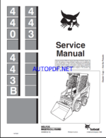 Bobcat 443 Loader Service Manual (6566694) (SN 511211001-511299999)