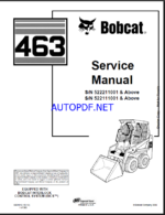 Bobcat 463 Loader Service Manual (6901812) (SN 522211001-522299999)