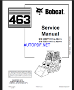 Bobcat 463 Loader Service Manual (6903711) (SN 538911001-538999999)