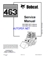 Bobcat 463 Loader Service Manual (6903711) (SN 539011001-539099999)