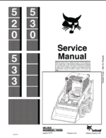 Bobcat 533 Loader Service Manual (6556407) (SN 990M12001-990M99999)