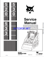 Bobcat 533 Loader Service Manual (6556407) (SN 990M13001-990M99999)