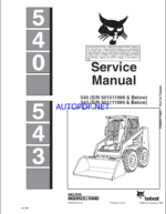 Bobcat 540 Loader Service Manual (6566181) (SN 501011001-501011999)