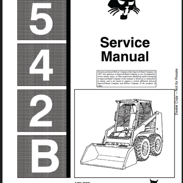 Bobcat 542 Loader Service Manual (6570791) (SN 508512001-508599999)