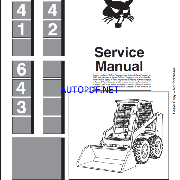 Bobcat 641 Loader Service Manual (6566135) (SN 501311001-501399999)