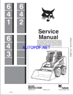 Bobcat 642 Loader Service Manual (6566135) (SN 501411001-501499999)