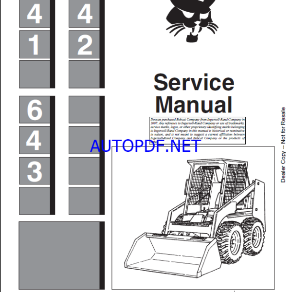 Bobcat 642 Loader Service Manual (6566135) (SN 501411001-501499999)