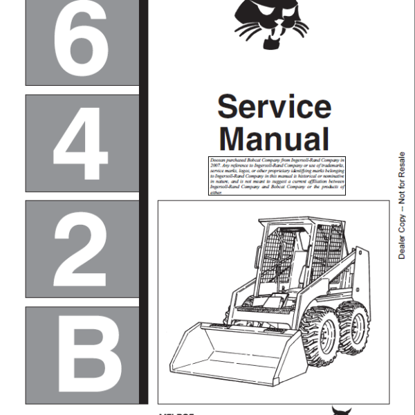 Bobcat 642 Loader Service Manual (6570275) (SN 504025001-504099999)