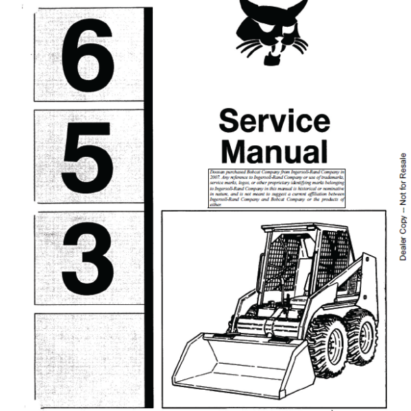 Bobcat 645 Loader Service Manual (6724493) (SN 509111001-509199999)