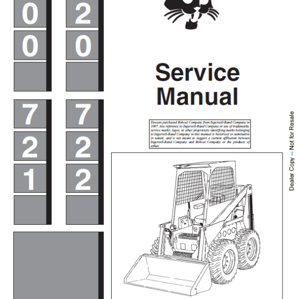 Bobcat 720 Loader Service Manual (6556619) (SN 495712001-495799999)