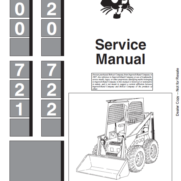 Bobcat 721 Loader Service Manual (6556619) (SN 496612001-496699999)
