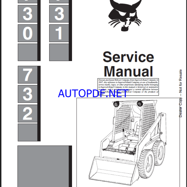 Bobcat 730 Loader Service Manual (6556583) (SN 499811001-499899999)