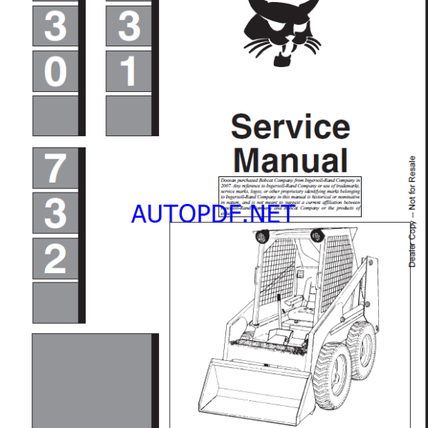 Bobcat 731 Loader Service Manual (6556583) (SN 500611001-500699999)