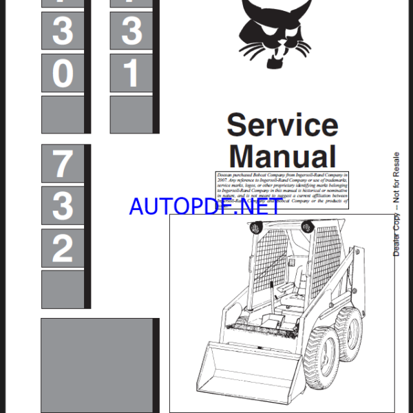 Bobcat 732 Loader Service Manual (6556583) (SN 500011000-500099999)