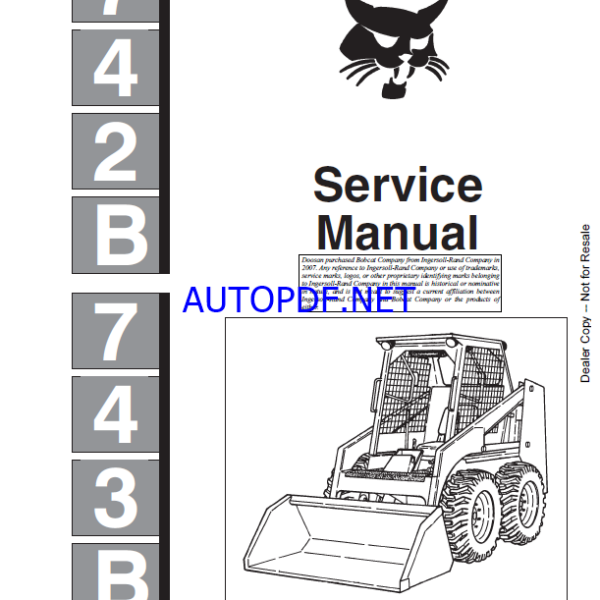 Bobcat 743 Loader Service Manual (6720772) (SN 509318001-509399999)