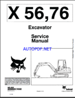 Bobcat 56 Excavator Service Manual (6570475) (SN 504711001-504711999)