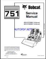 Bobcat 751 Loader Service Manual (6900975) (SN 515730001-515799999)
