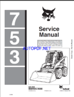 Bobcat 753 Loader Service Manual (6720326) (SN 508611001-508629999)