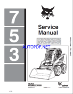 Bobcat 753 Loader Service Manual (6720326) (SN 511011001-511099999)